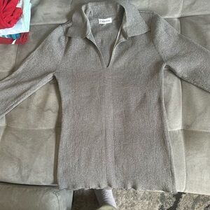 Calvin Klein silver collar shirt in medium. Worn twice only!
